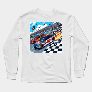 8 Bit Nascar Long Sleeve T-Shirt